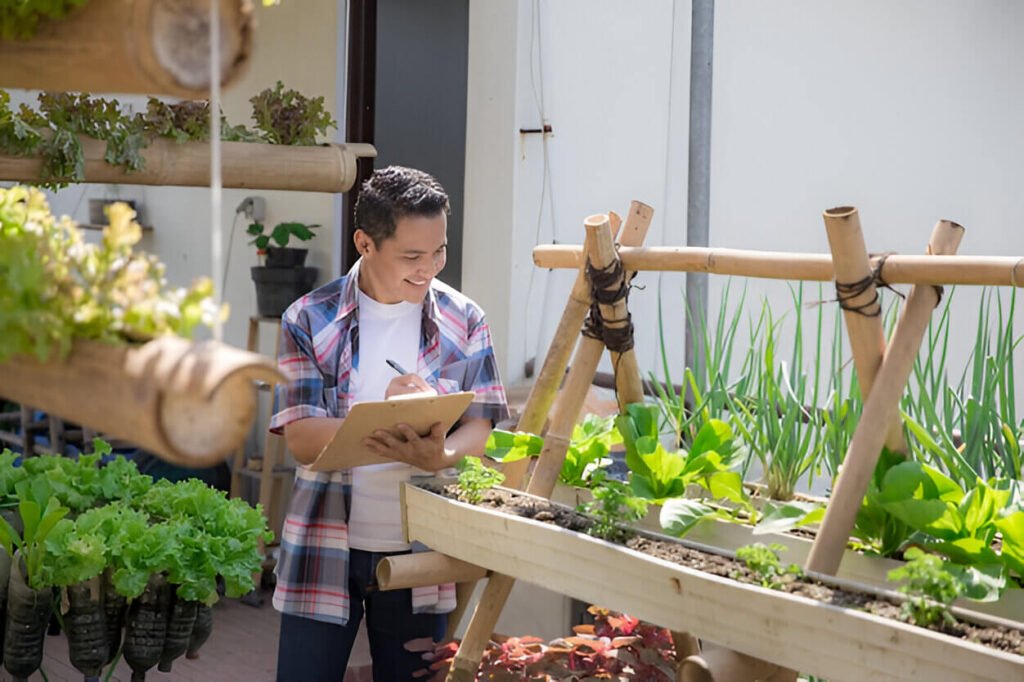 urban gardener growing green spaces